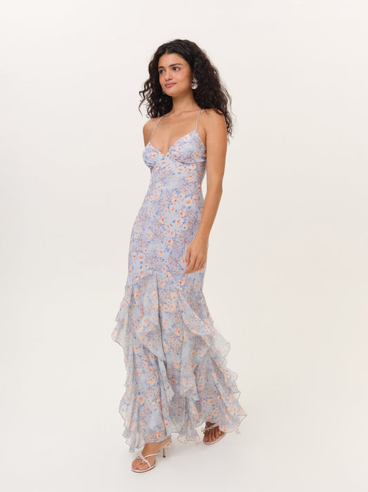 Elea Maxi Dress Blue - For Love & Lemons