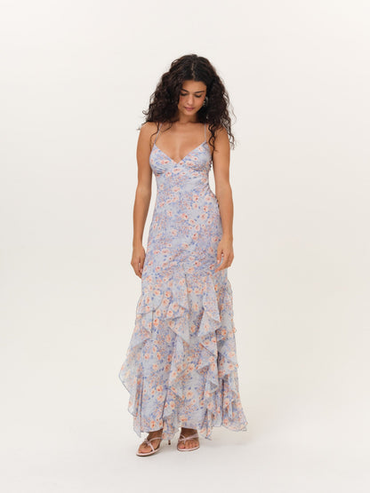 Elea Maxi Dress Blue - For Love & Lemons
