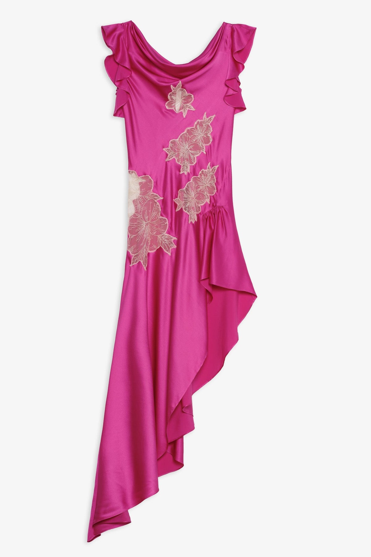 Lani Asymmetrical Dress Fuchsia - For Love & Lemons