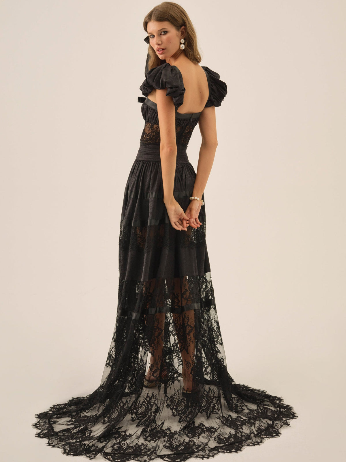 Annabelle Lace Gown Black - For Love & Lemons