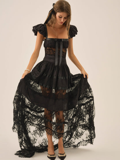 Annabelle Lace Gown Black - For Love & Lemons