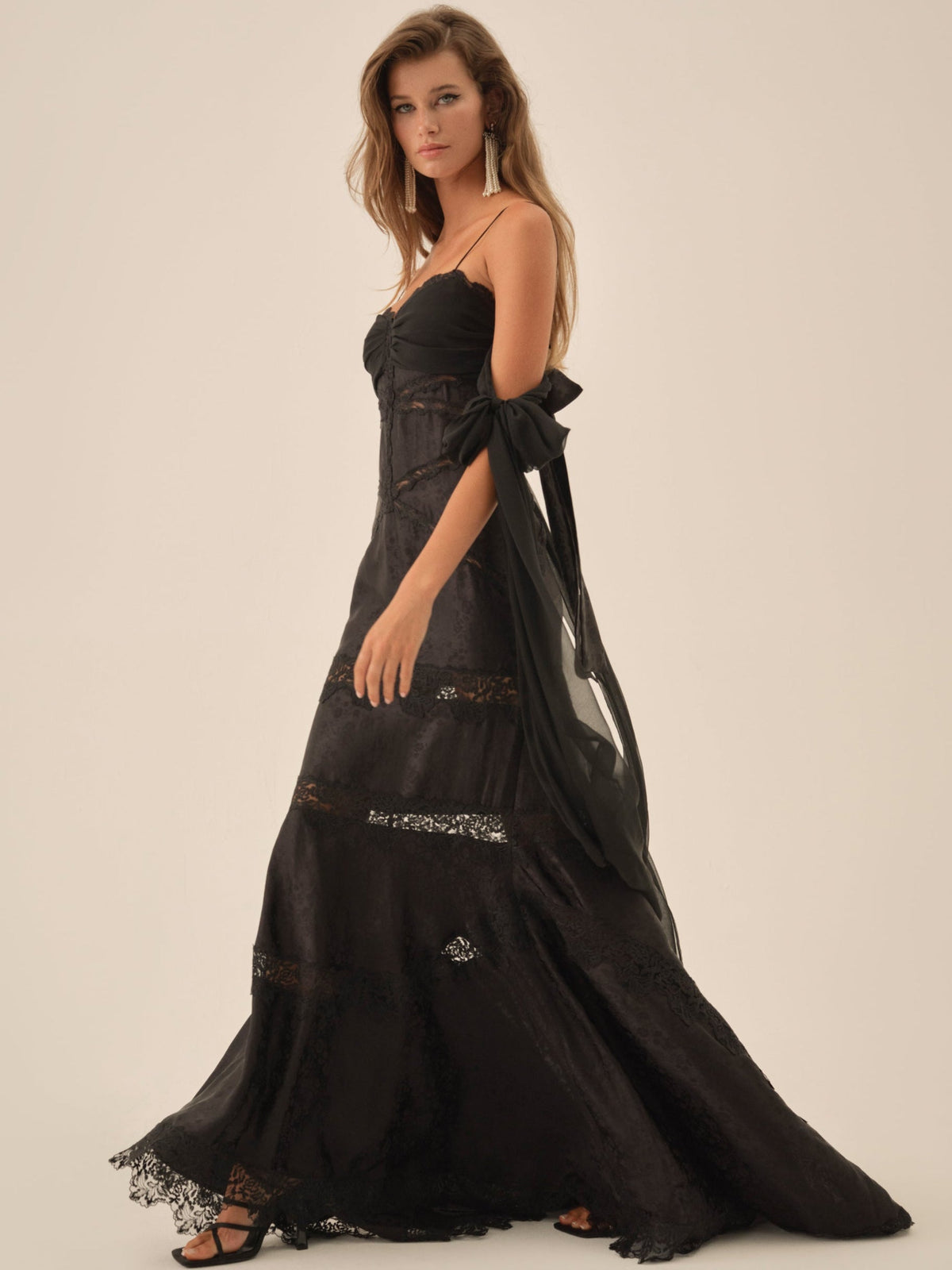 Rita Lace Gown Black - For Love & Lemons