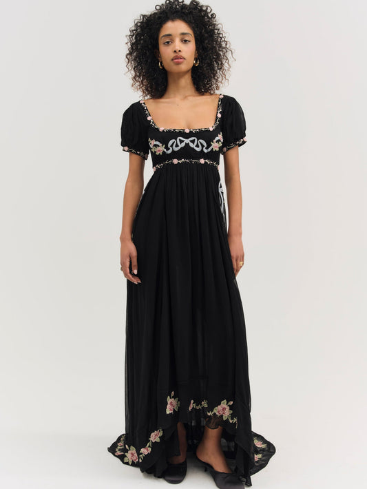 Rosemarie Maxi Dress Black - For Love & Lemons
