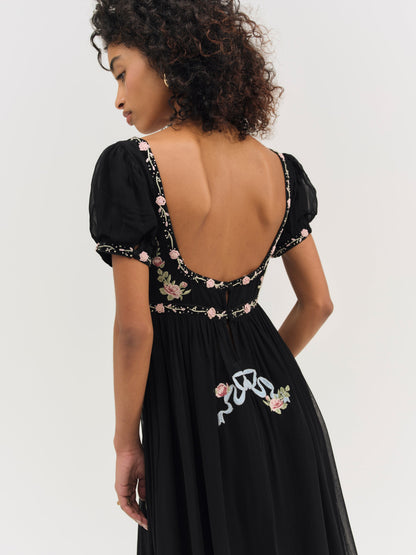 Rosemarie Maxi Dress Black - For Love & Lemons