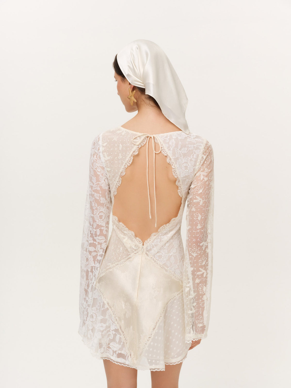 Bellamy Mini Dress Cream - For Love & Lemons