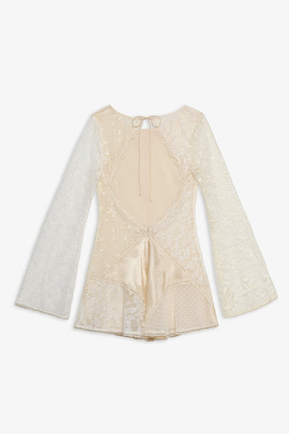 Bellamy Mini Dress Cream - For Love & Lemons