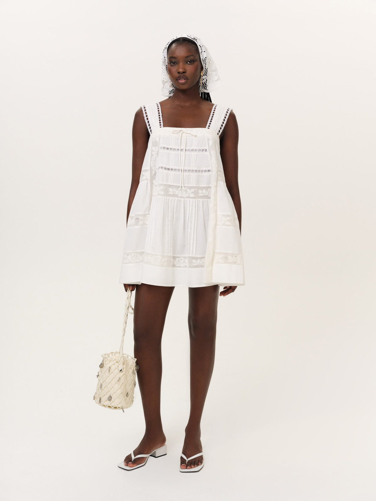 Breezy Mini Dress White - For Love & Lemons