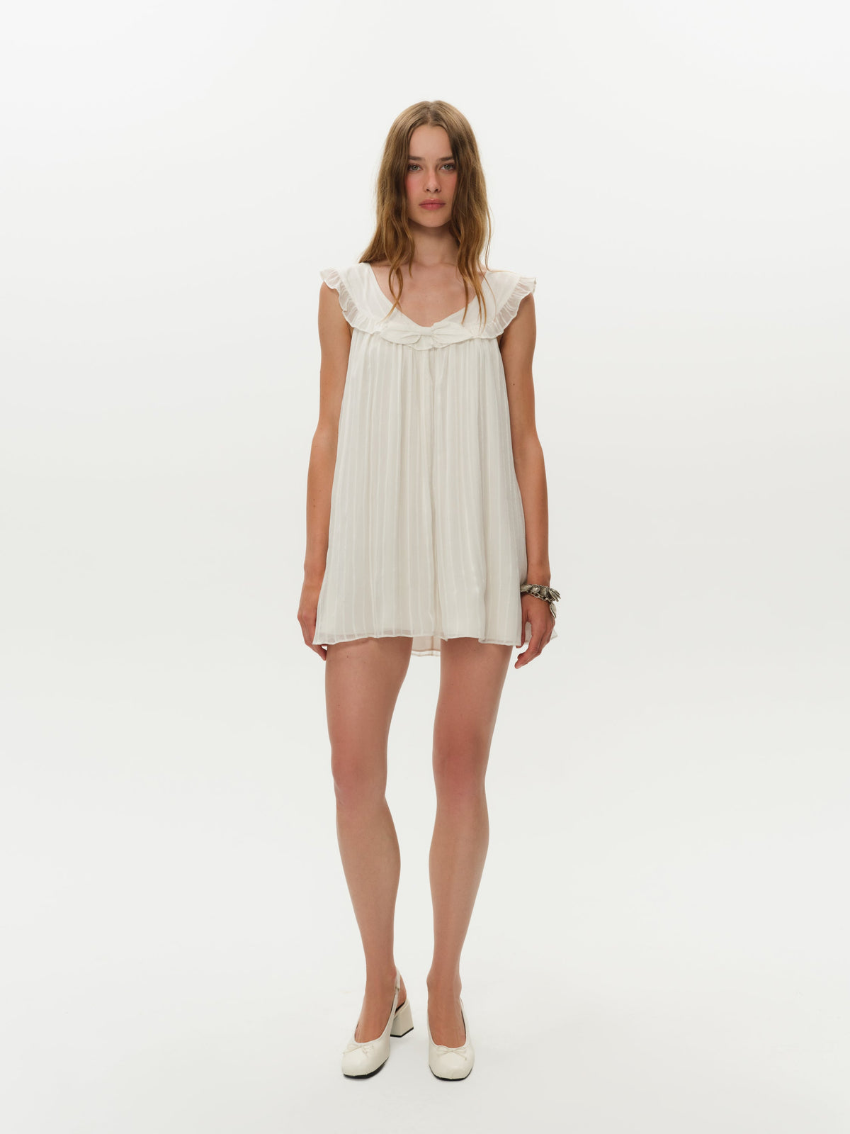 All Aboard Mini Dress White - For Love & Lemons