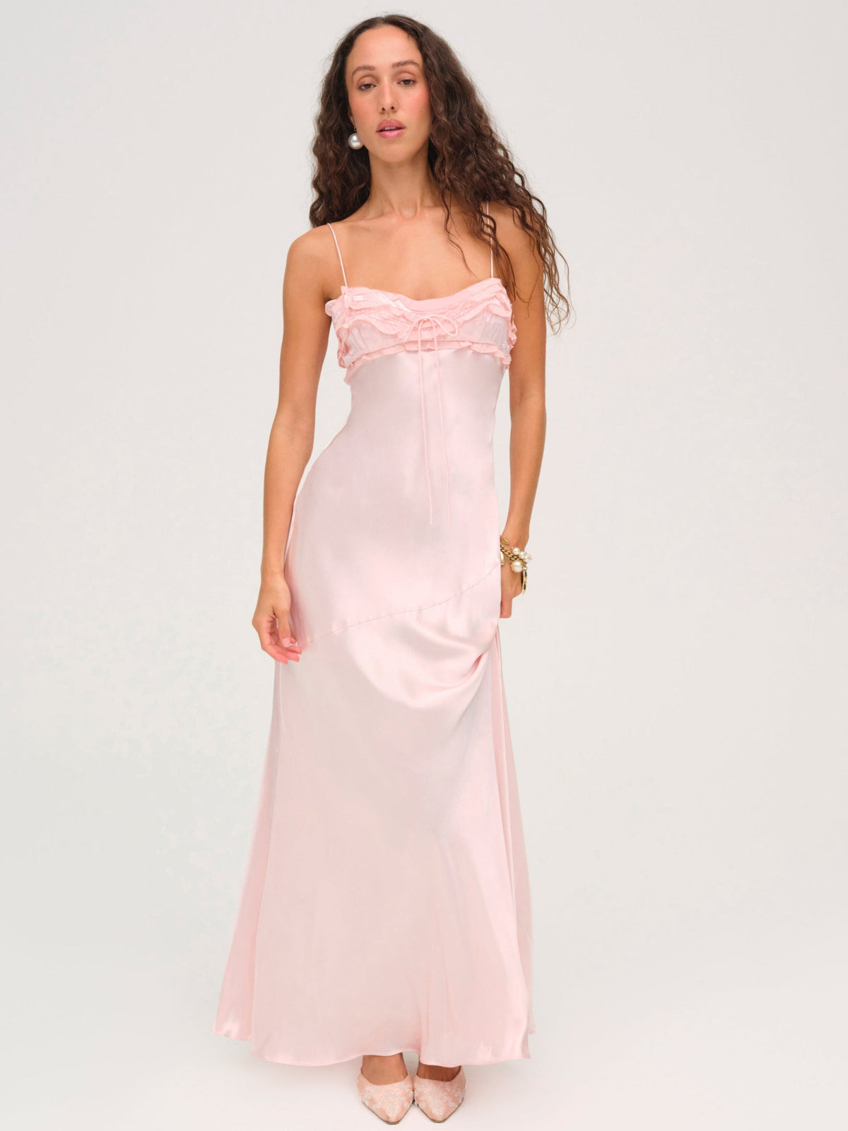 Natalie Maxi Dress Baby Pink - For Love & Lemons
