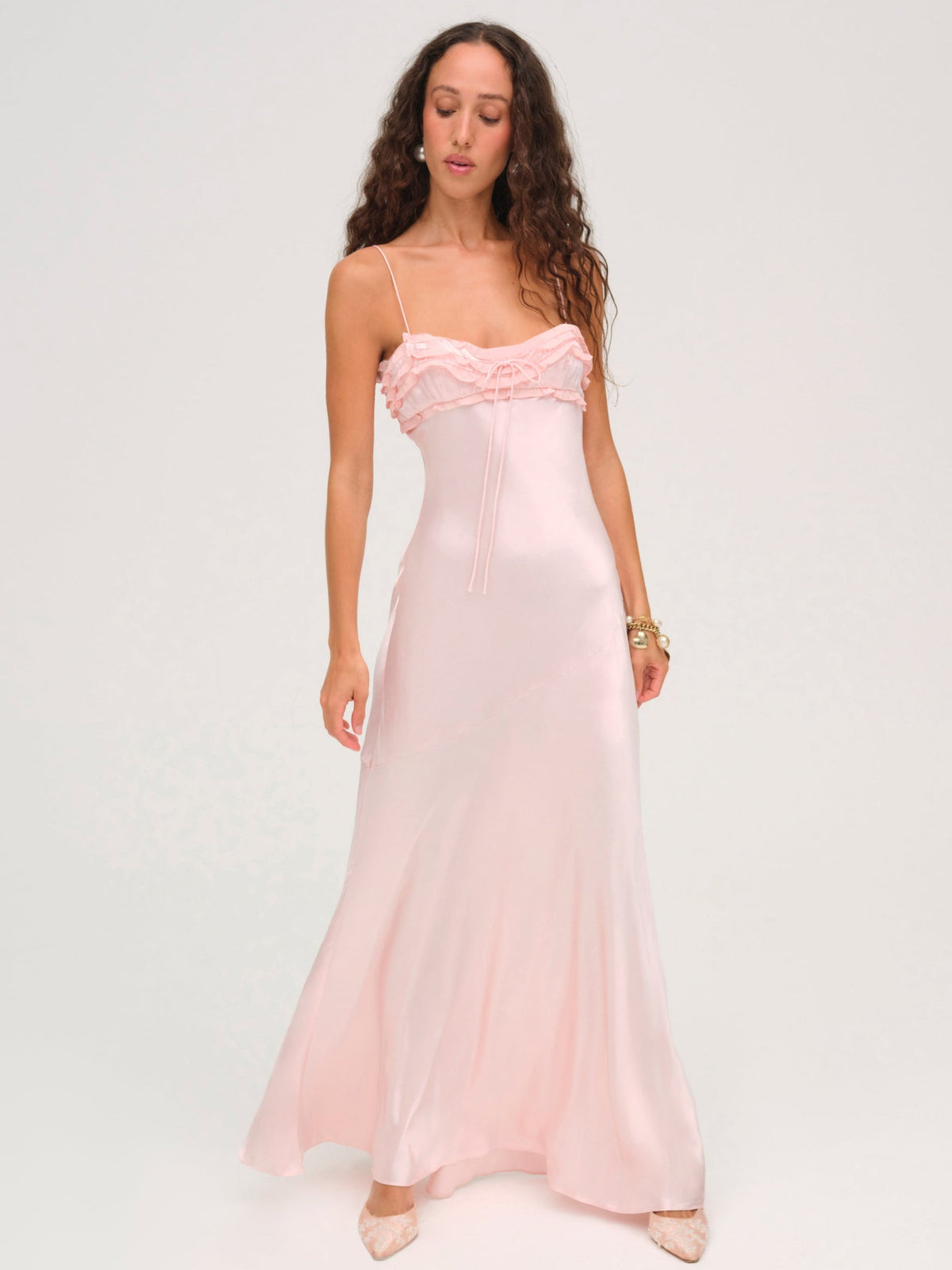 Natalie Maxi Dress Baby Pink - For Love & Lemons