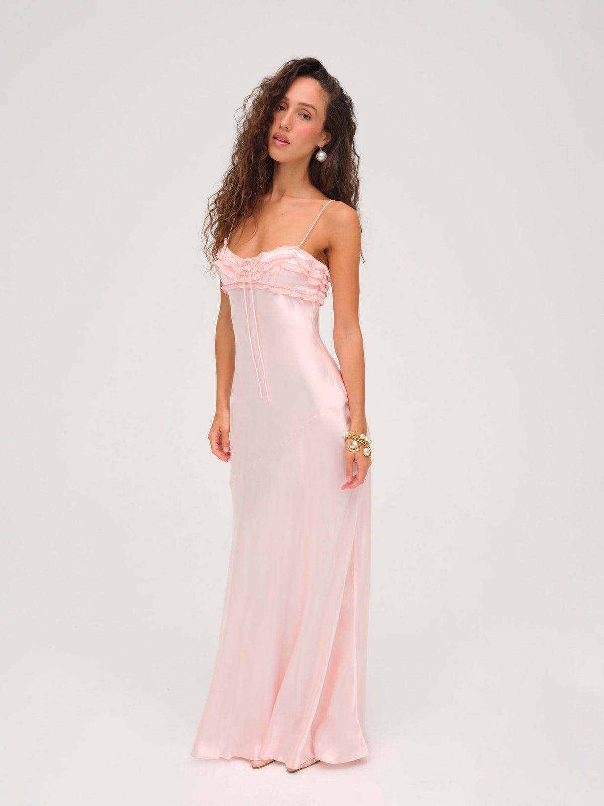 Natalie Maxi Dress Baby Pink - For Love & Lemons