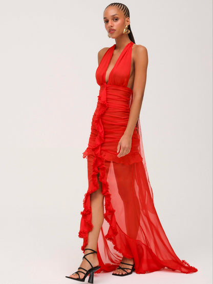 Kayta Gown Red - For Love & Lemons