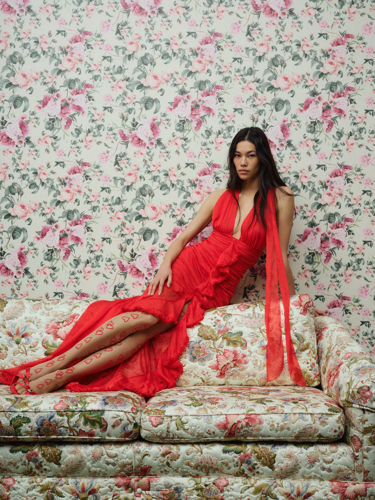 Kayta Gown Red - For Love & Lemons