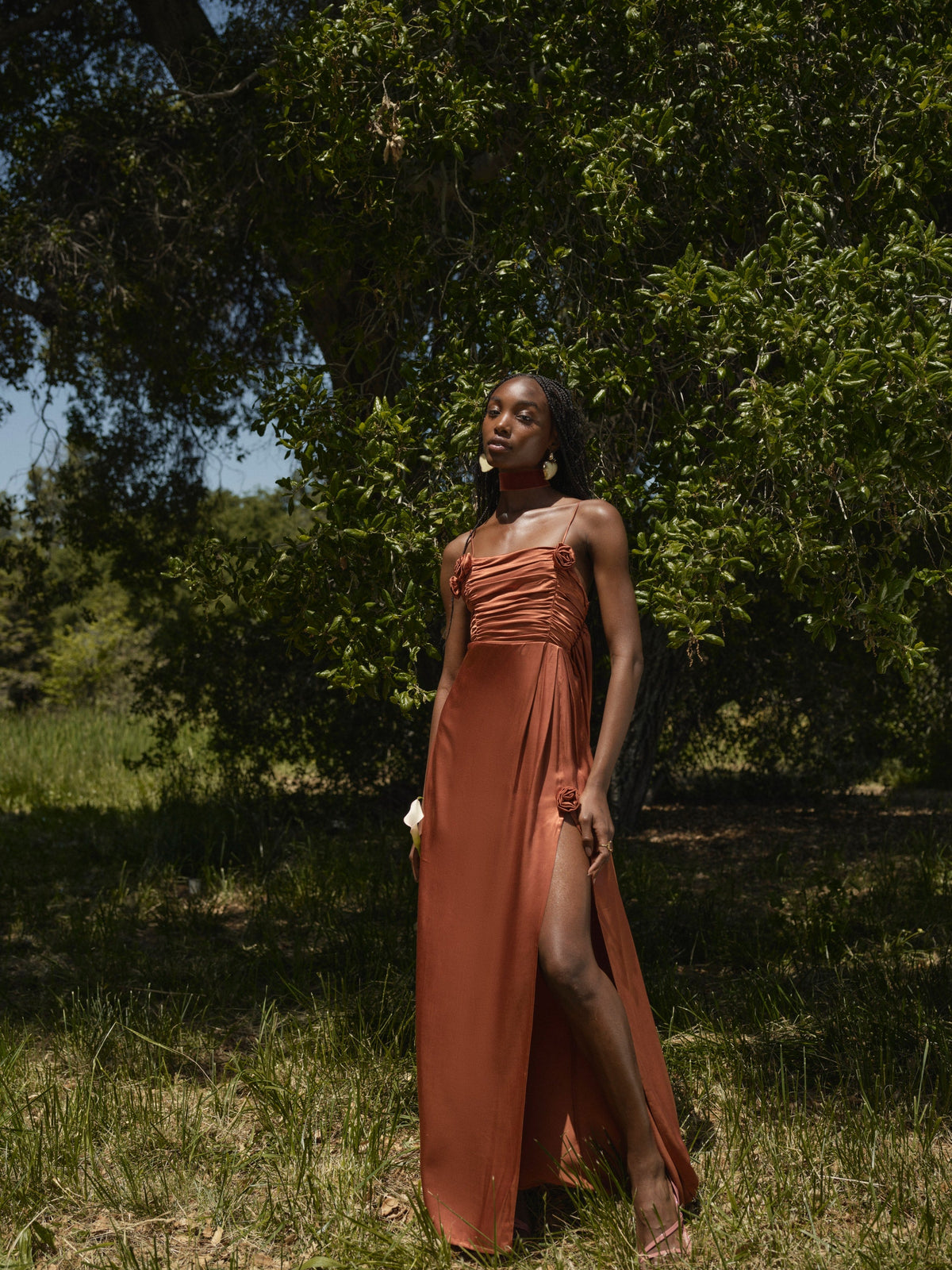 Winona Bridesmaid Gown Orange - For Love & Lemons