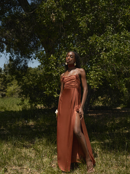 Winona Bridesmaid Gown Orange - For Love & Lemons