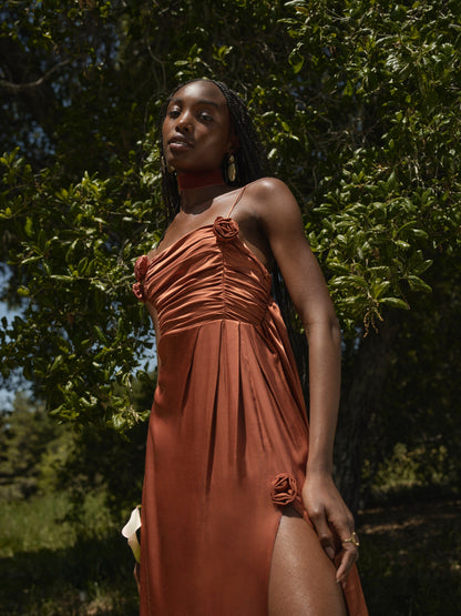 Winona Bridesmaid Gown Orange - For Love & Lemons