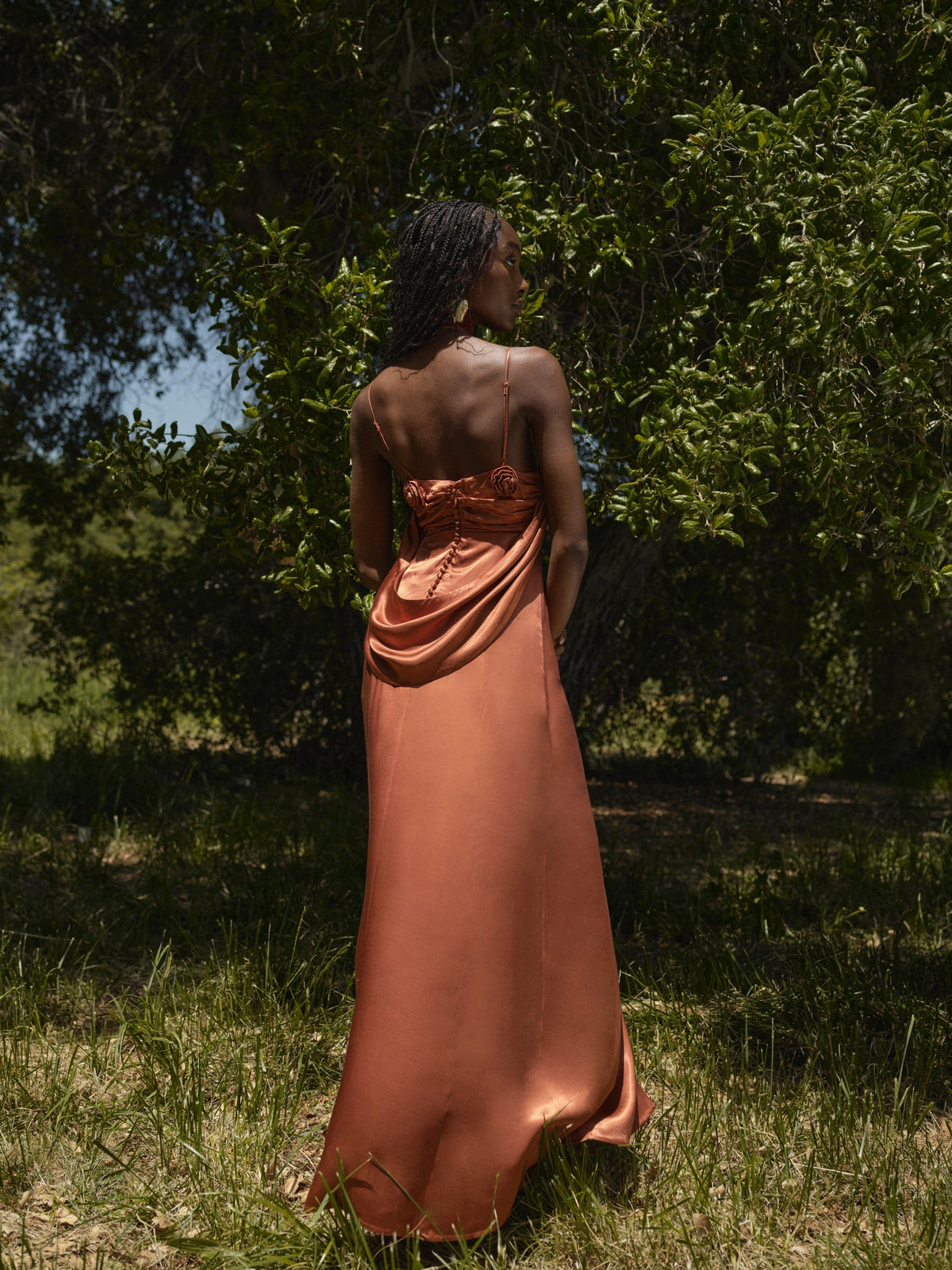 Winona Bridesmaid Gown Orange - For Love & Lemons