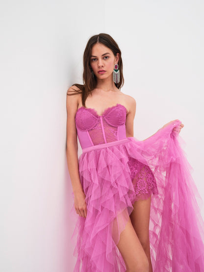 Bustier Gown Pink - For Love & Lemons