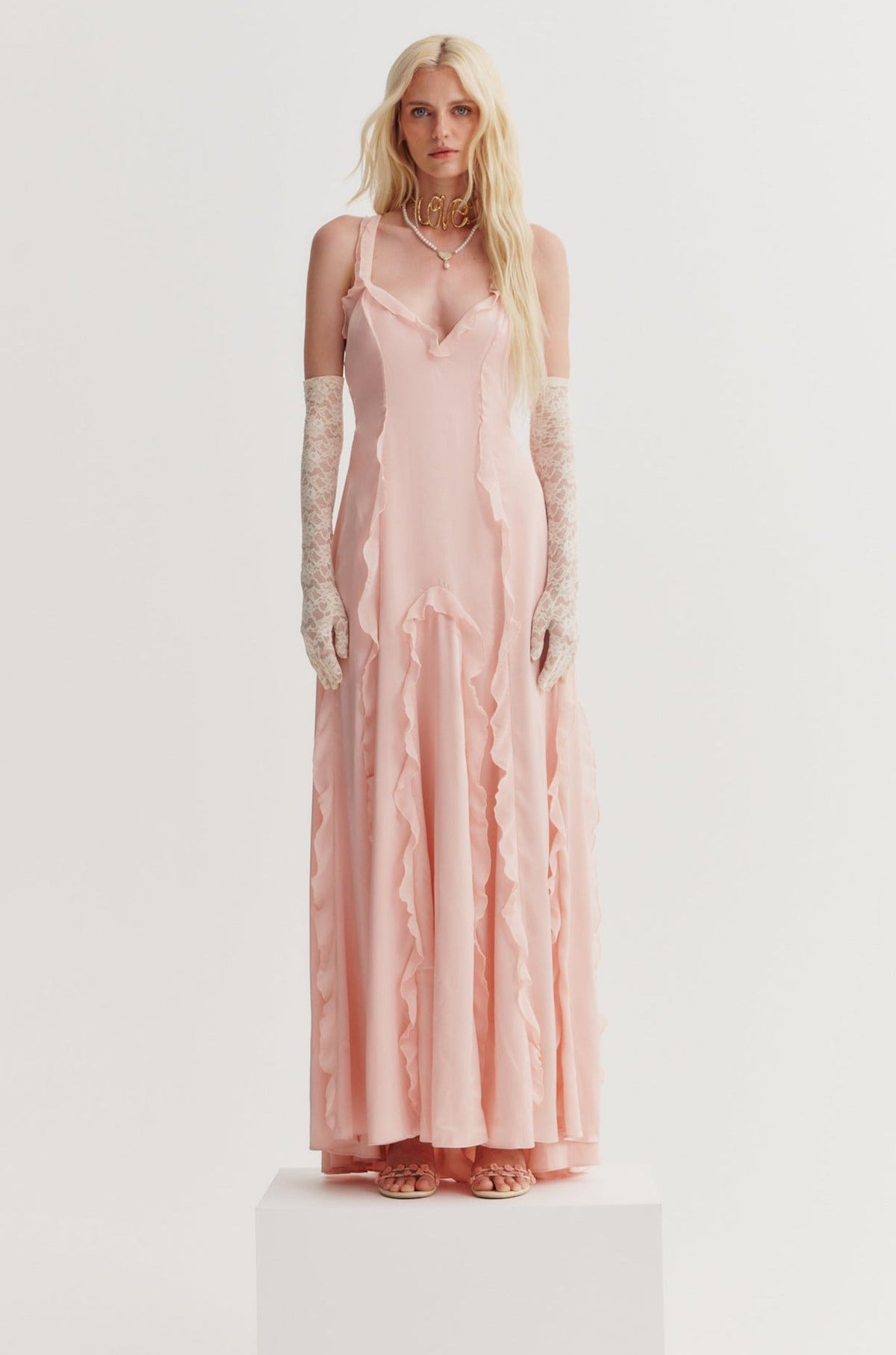 Leonie Gown Pink - For Love & Lemons