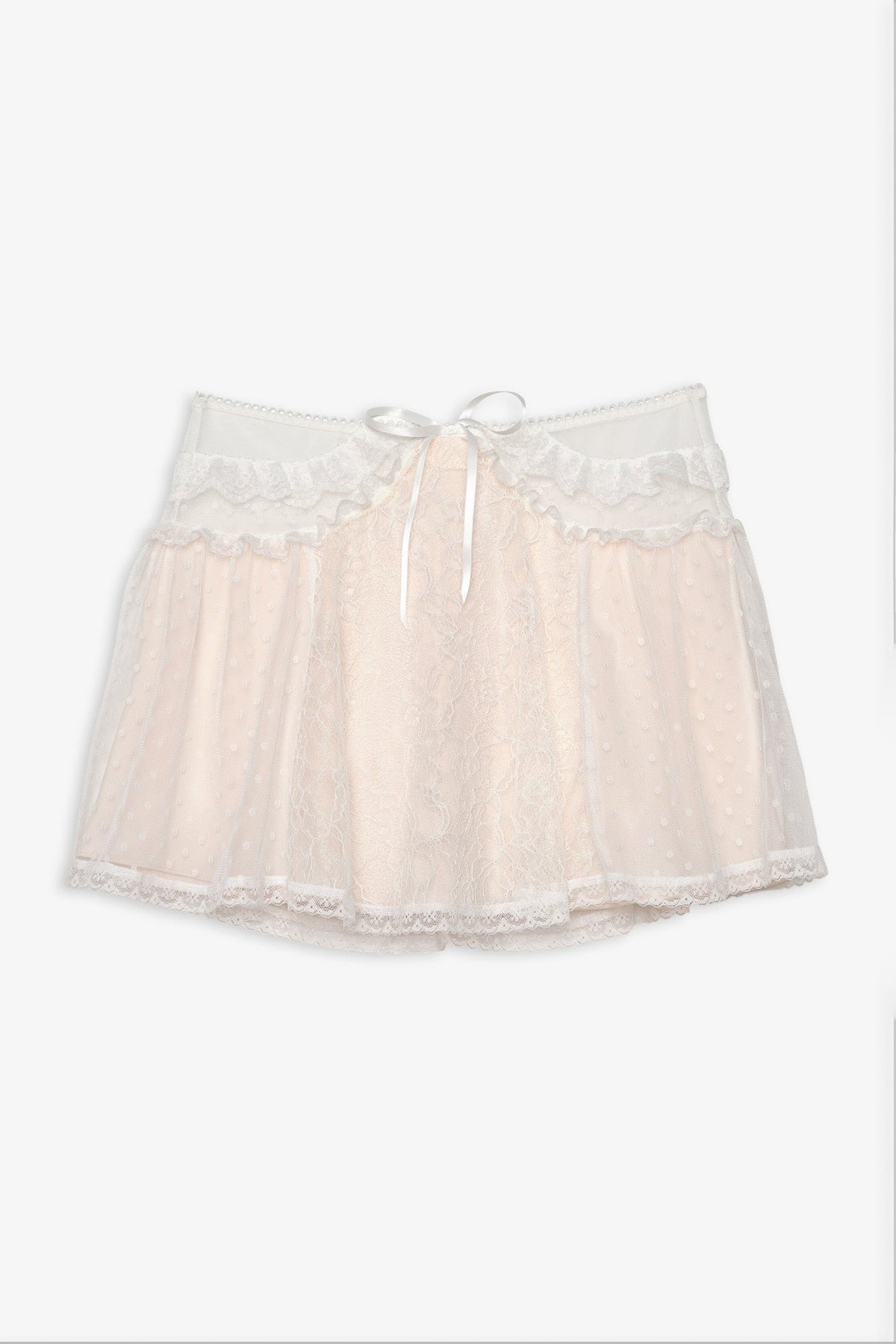 Zelie Mini Skirt White - For Love & Lemons