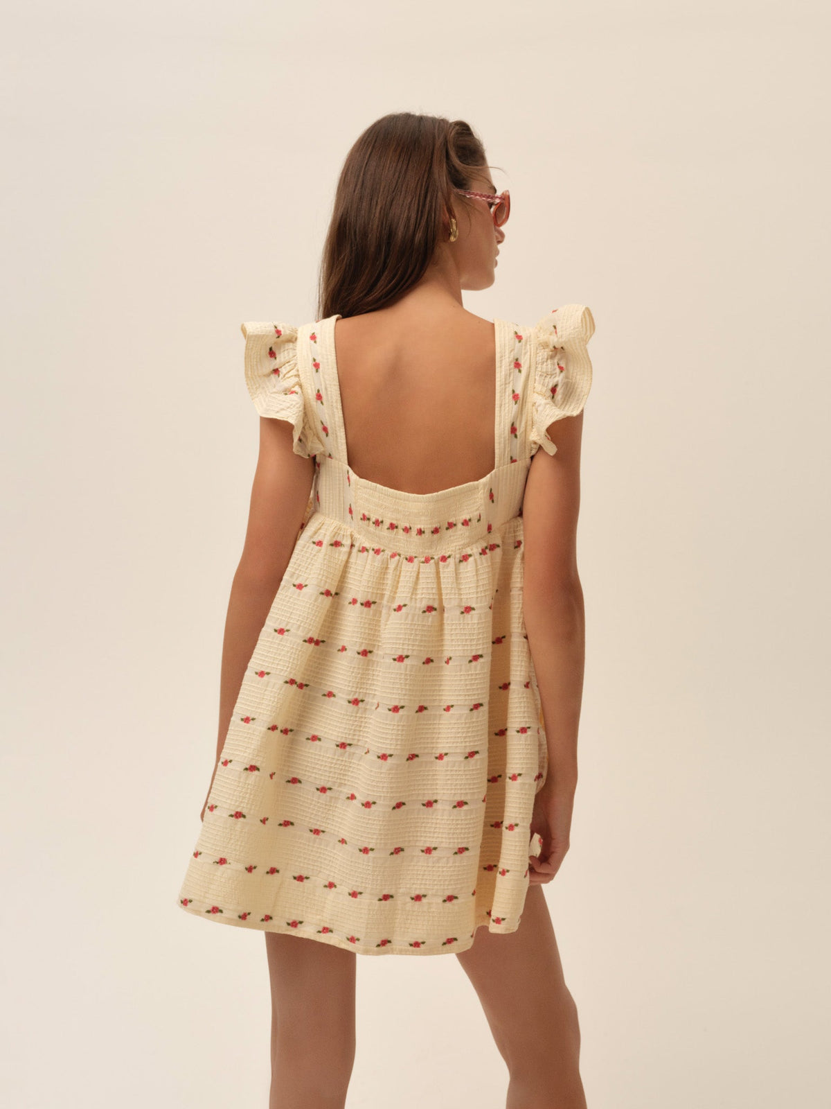 Aster Babydoll Mini Dress White - For Love & Lemons