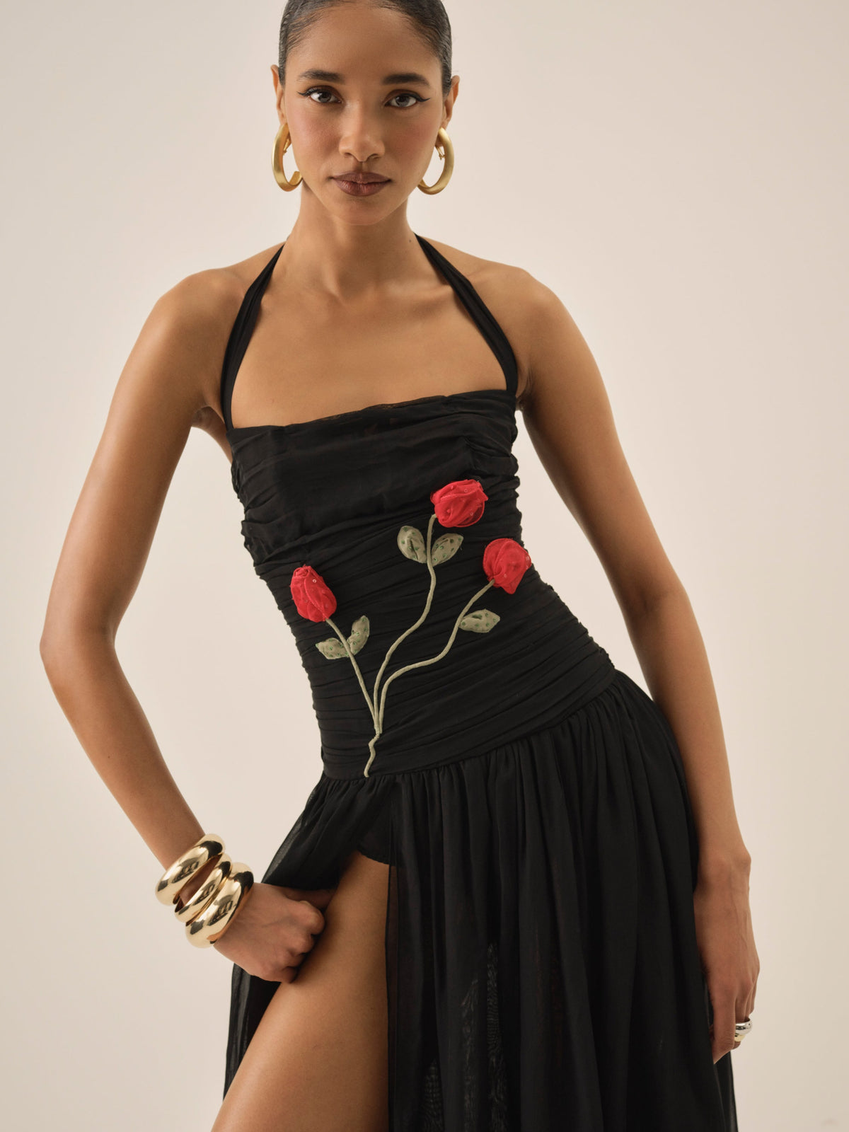Ophelie Organza Maxi Dress Black - For Love & Lemons
