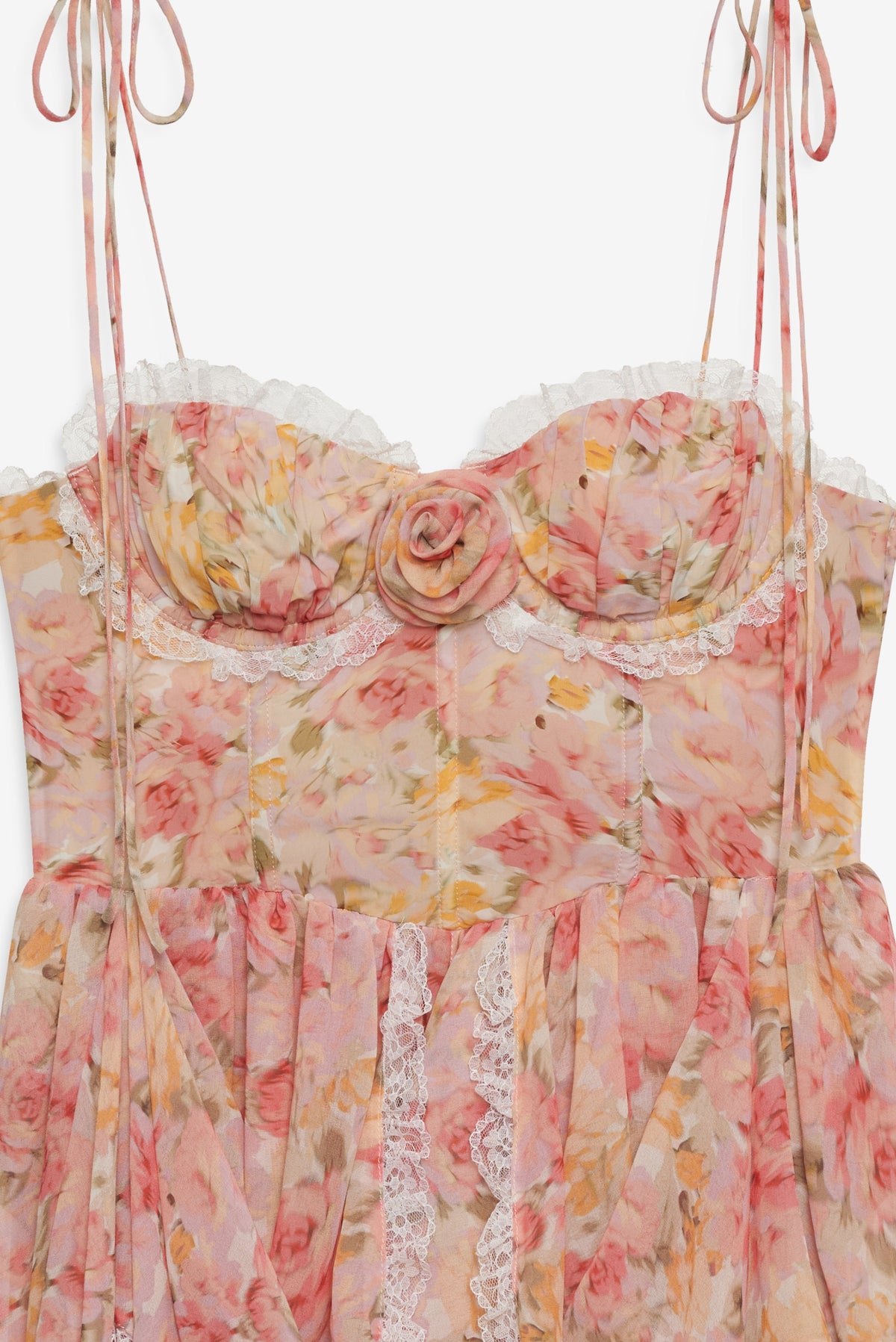 Elea Asymmetrical Mini Dress Peach - For Love & Lemons