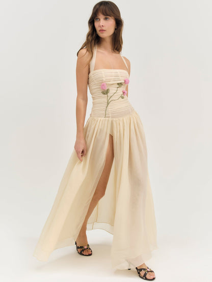 Ophelie Organza Maxi Dress Blush - For Love & Lemons