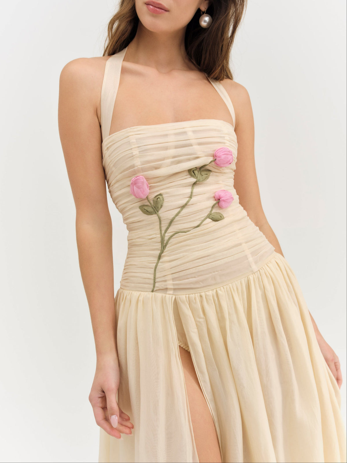 Ophelie Organza Maxi Dress Blush - For Love & Lemons