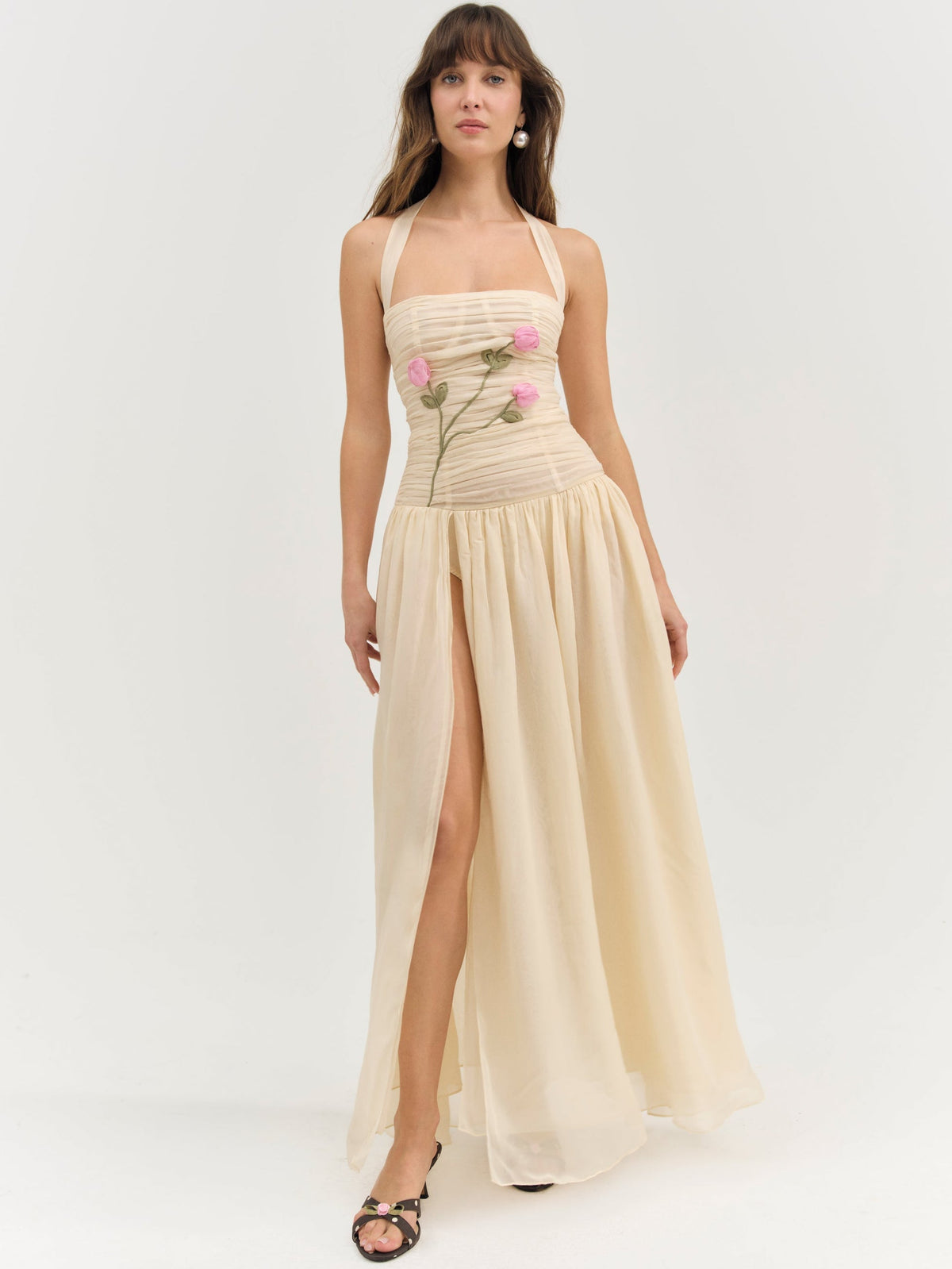 Ophelie Organza Maxi Dress Blush - For Love & Lemons