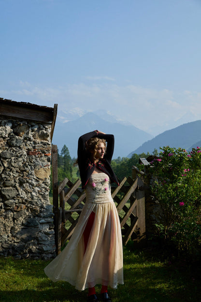 Ophelie Organza Maxi Dress Blush - For Love & Lemons