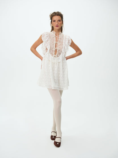 Penny Mini Dress Cream - For Love & Lemons