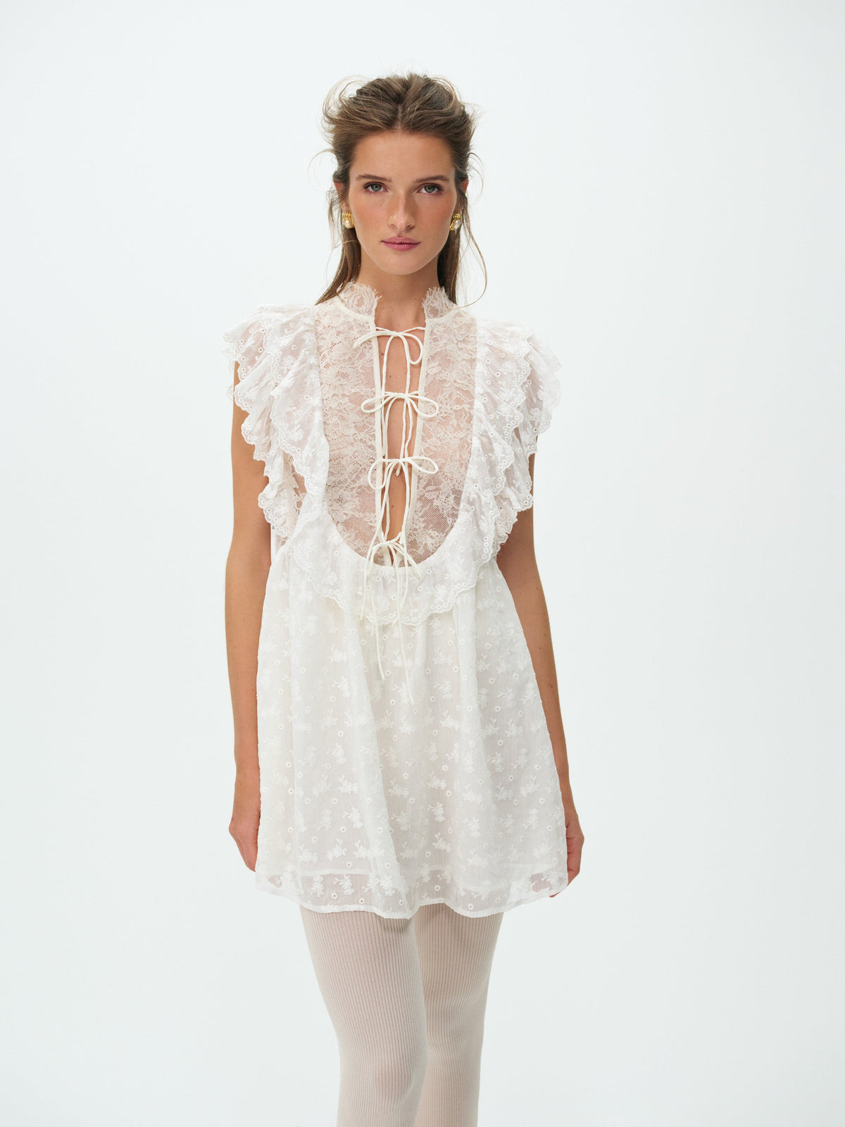 Penny Mini Dress Cream - For Love & Lemons
