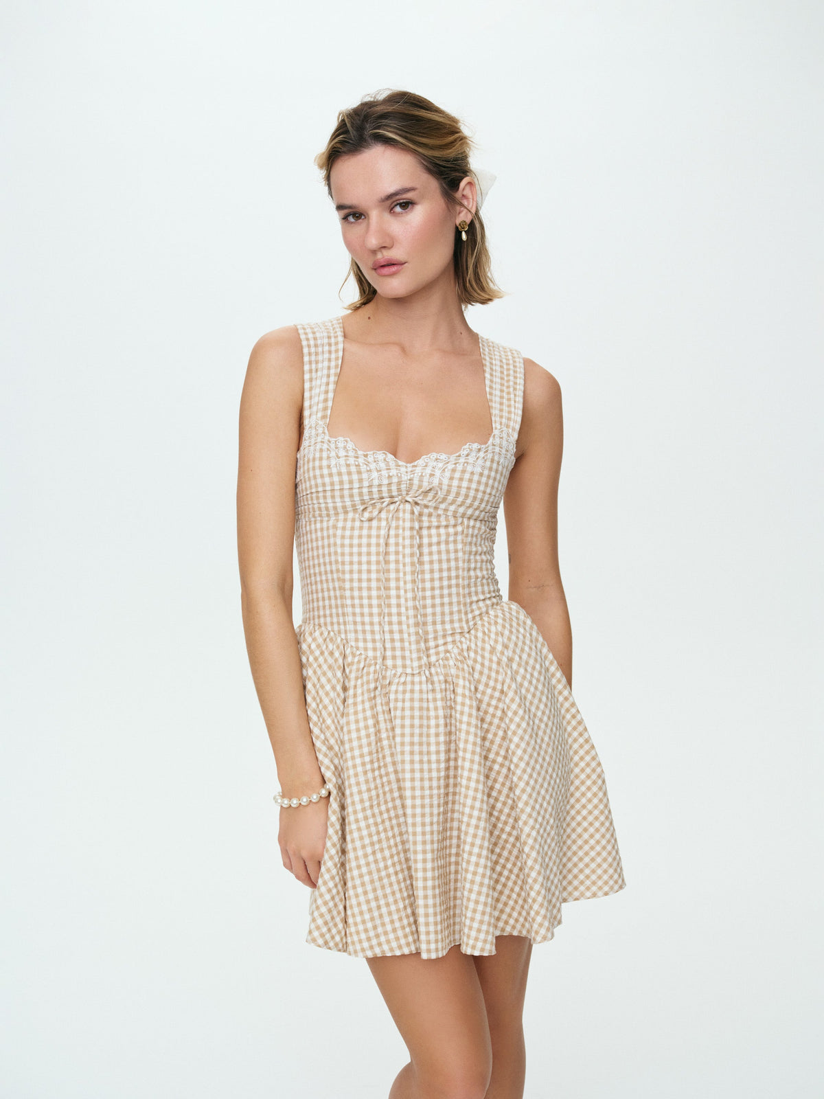 That’s Amor Mini Dress Tan - For Love & Lemons