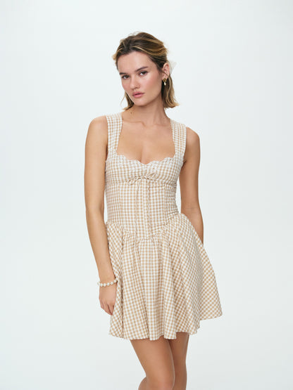 That’s Amor Mini Dress Tan - For Love & Lemons
