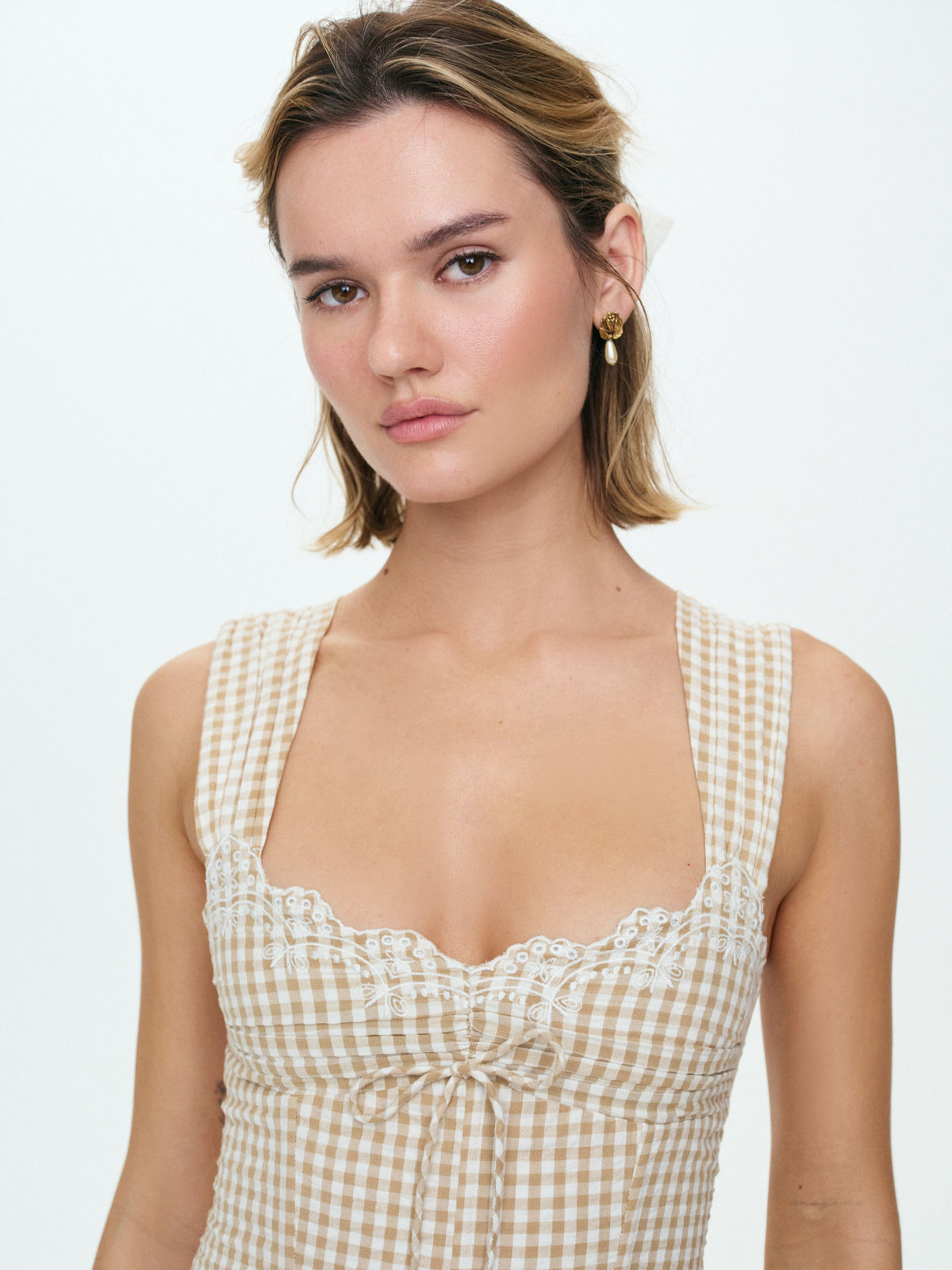 That’s Amor Mini Dress Tan - For Love & Lemons