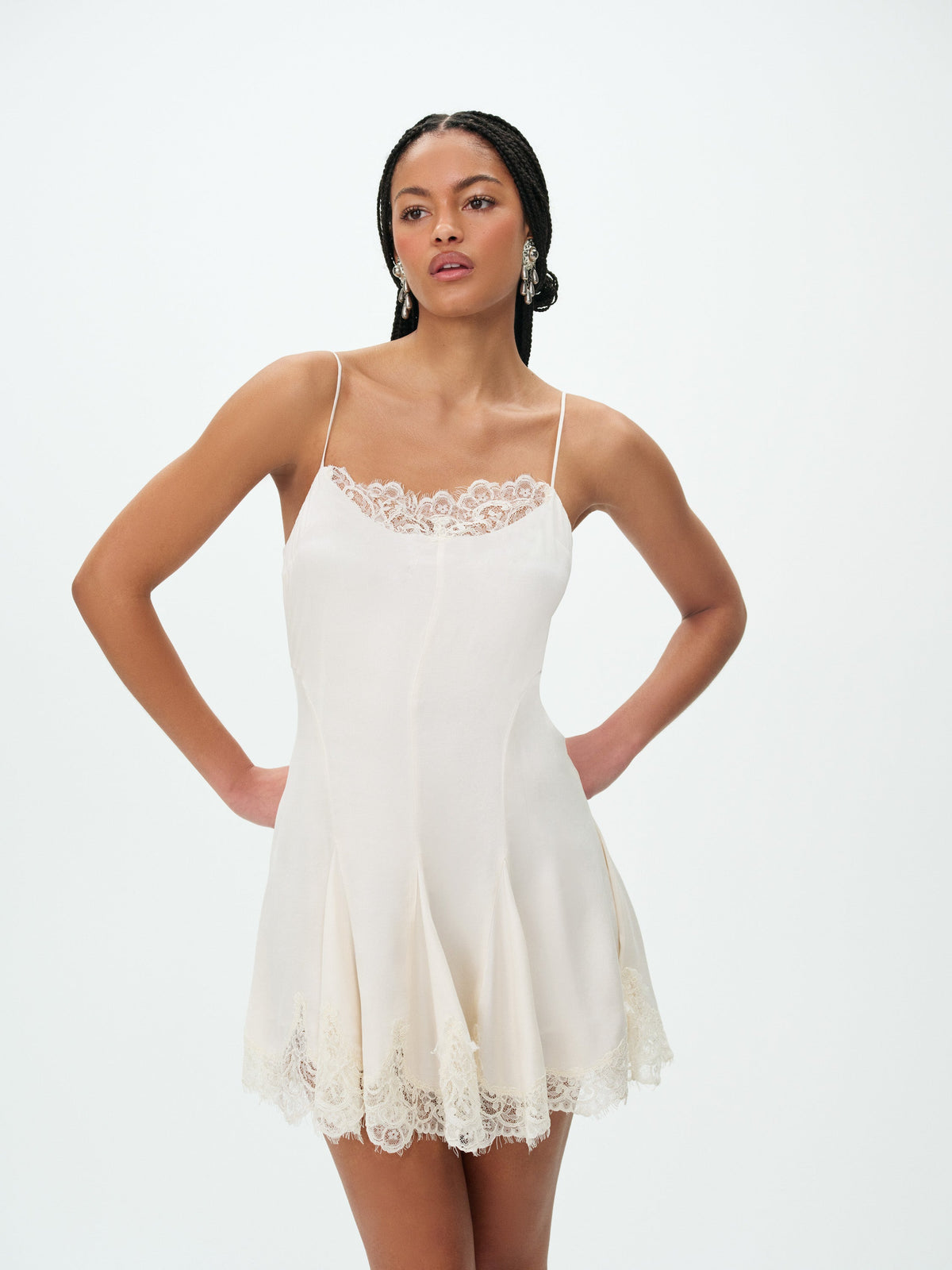 Luna Mini Dress Cream - For Love & Lemons