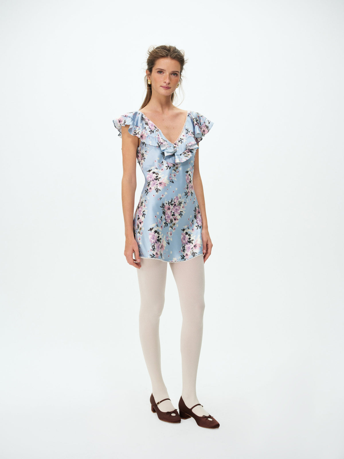 Magnolia Mini Dress Blue - For Love & Lemons