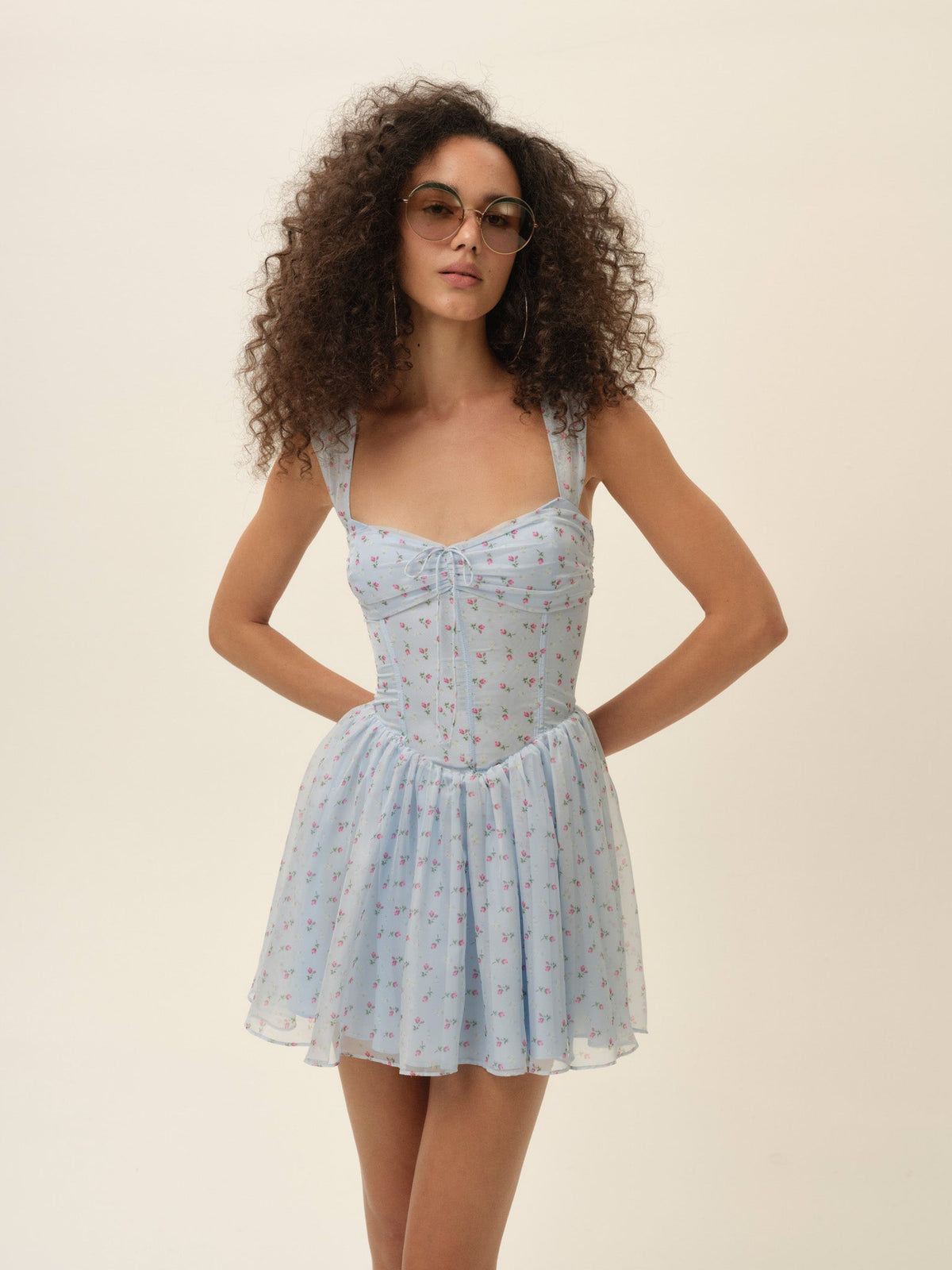 That's Amore Bouquet Mini Dress Blue - For Love & Lemons