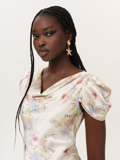 Lulu Shell Maxi Dress Cream - For Love & Lemons
