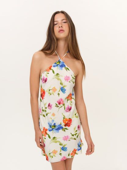 Tropical Bloom Mini Dress White - For Love & Lemons