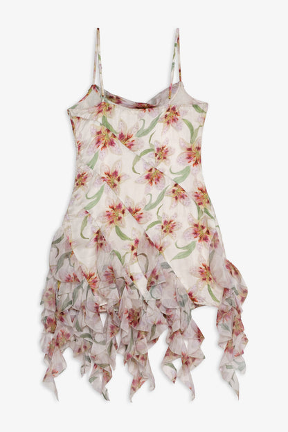 Sunrise Lily Beaded Mini Dress Cream - For Love & Lemons