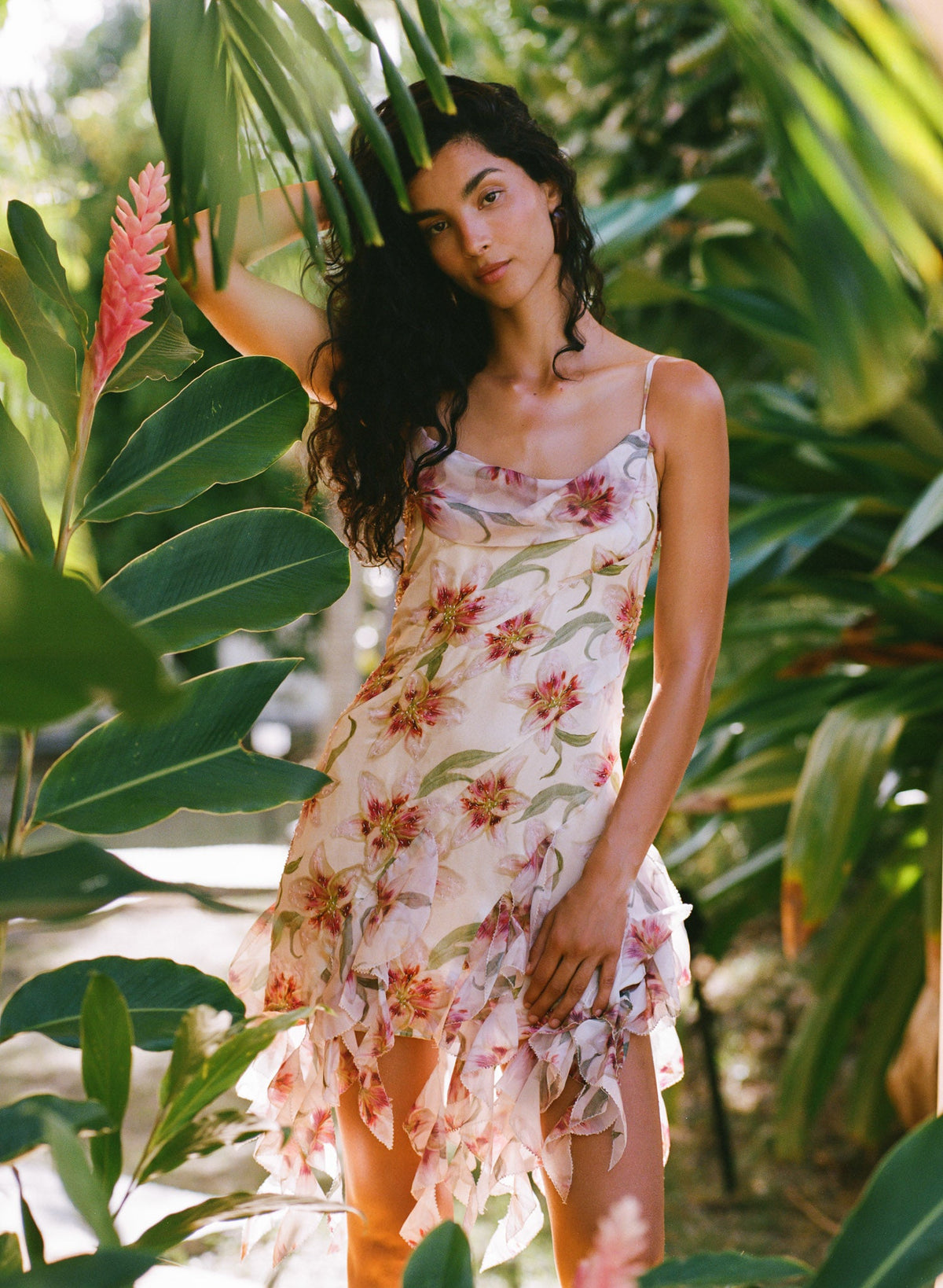Sunrise Lily Beaded Mini Dress Cream - For Love & Lemons