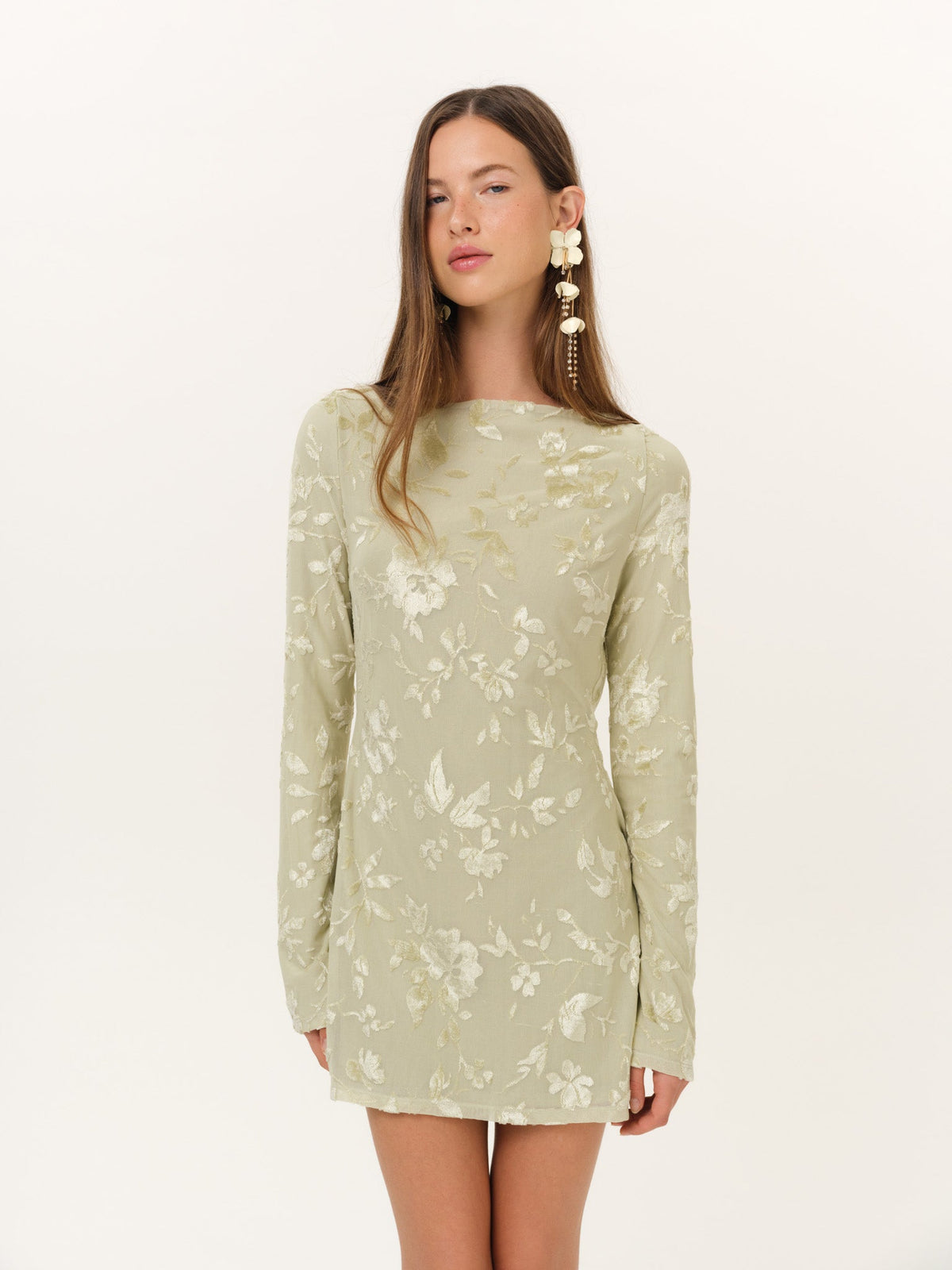 Limesicle Mini Dress Green - For Love & Lemons