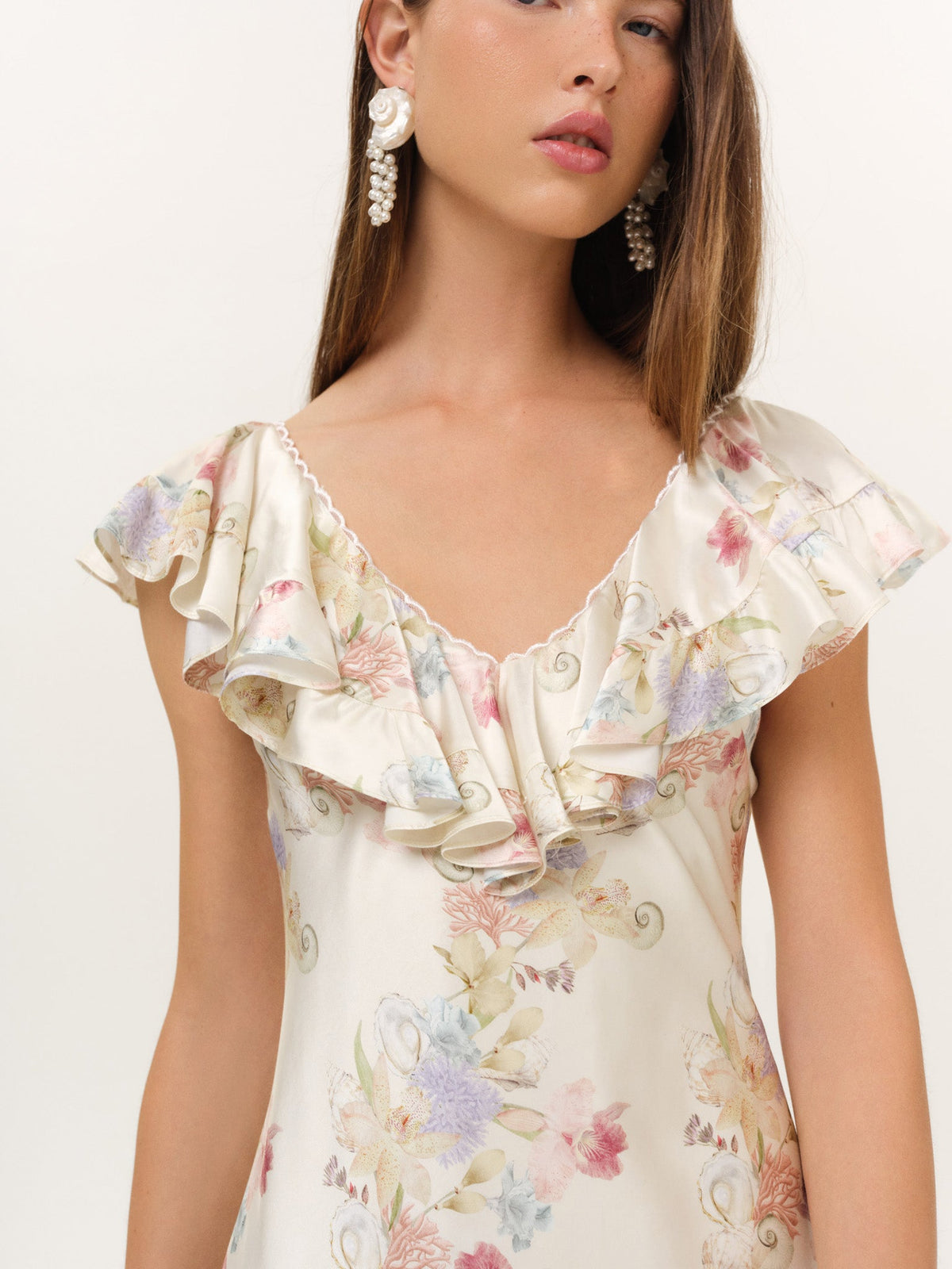 Lulu Shell Mini Dress Cream - For Love & Lemons