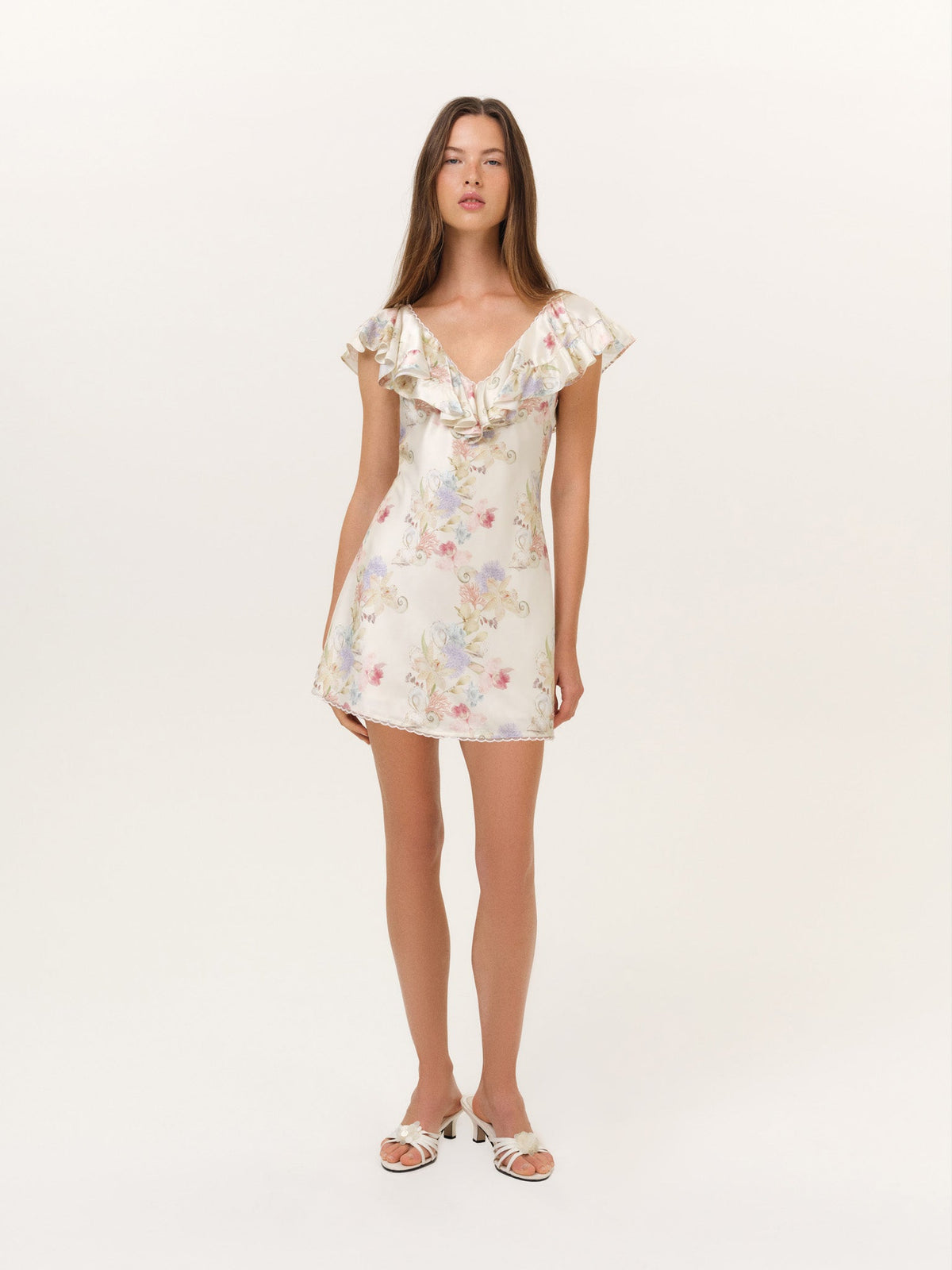 Lulu Shell Mini Dress Cream - For Love & Lemons