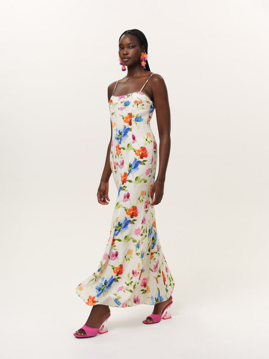 Tropical Bloom Maxi Dress White - For Love & Lemons