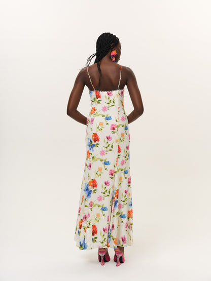 Tropical Bloom Maxi Dress White - For Love & Lemons