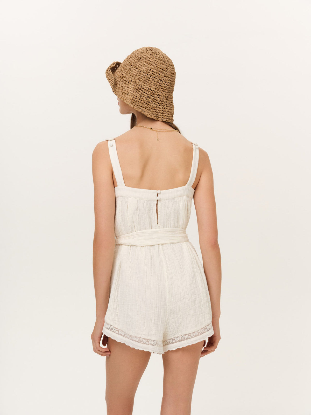 Leah Romper Cream - For Love & Lemons