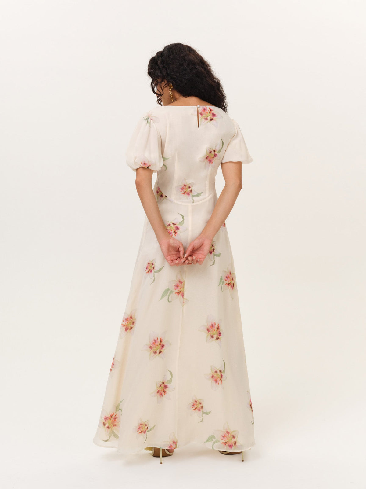 Sunrise Lily Maxi Dress Cream Peach - For Love & Lemons